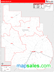 Dawson County, MT Zip Code Wall Map