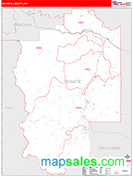 Granite County, MT Zip Code Wall Map