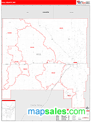 Hill County, MT Wall Map