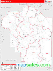 Madison County, MT Wall Map