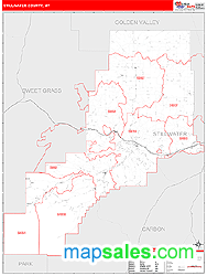 Stillwater County, MT Zip Code Wall Map