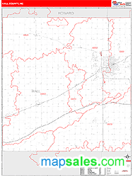 Hall County, NE Zip Code Wall Map