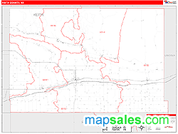 Keith County, NE Zip Code Wall Map