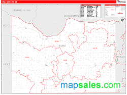 Knox County, NE Zip Code Wall Map