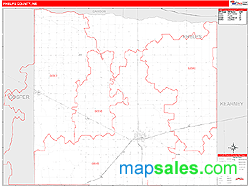 Phelps County, NE Zip Code Wall Map