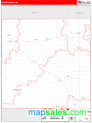 Pierce County, NE Wall Map