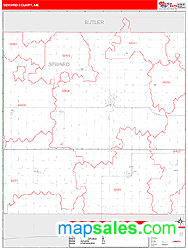 Seward County, NE Zip Code Wall Map