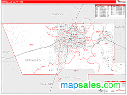 Bernalillo County, NM Wall Map