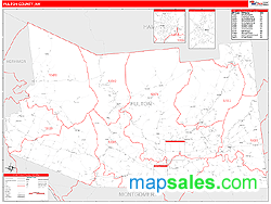 Fulton County, NY Zip Code Wall Map