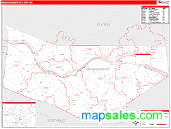 Montgomery County, NY Zip Code Wall Map