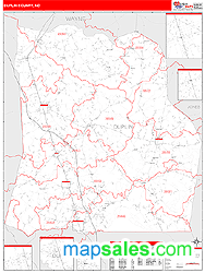 Duplin County, NC Zip Code Wall Map