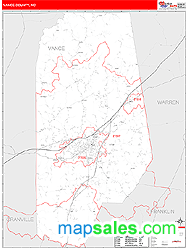 Vance County, NC Zip Code Wall Map