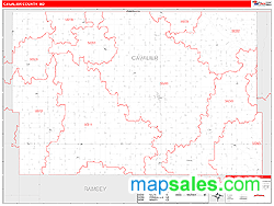 Cavalier County, ND Zip Code Wall Map