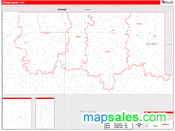 Divide County, ND Zip Code Wall Map