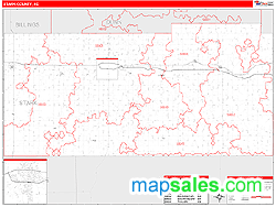 Stark County, ND Zip Code Wall Map