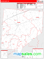 Clinton County, OH Zip Code Wall Map