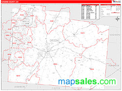 Greene County, OH Zip Code Wall Map