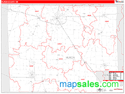 Huron County, OH Wall Map