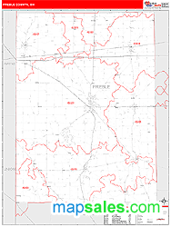 Preble County, OH Zip Code Wall Map