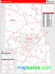 Richland County, OH Zip Code Wall Map