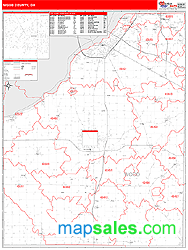 Wood County, OH Zip Code Wall Map