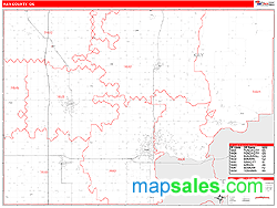 Kay County, OK Zip Code Wall Map