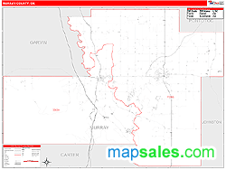 Murray County, OK Zip Code Wall Map