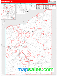 Jackson County, OR Zip Code Wall Map