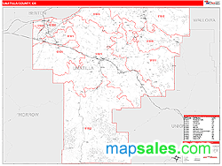 Umatilla County, OR Zip Code Wall Map