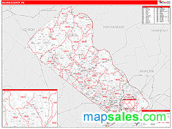 Bucks County, PA Wall Map