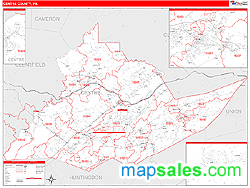 Centre County, PA Zip Code Wall Map