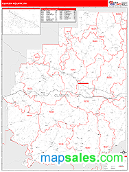 Clarion County, PA Zip Code Wall Map