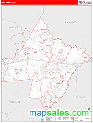 Pike County, PA Wall Map