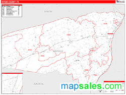 Snyder County, PA Zip Code Wall Map