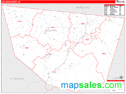 Sullivan County, PA Zip Code Wall Map