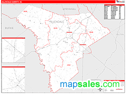 Allendale County, SC Wall Map