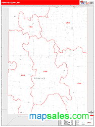 Perkins County, SD Zip Code Wall Map