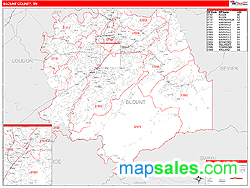 Blount County, TN Zip Code Wall Map