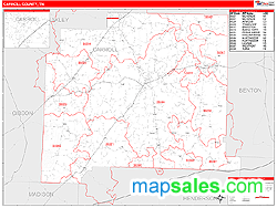 Carroll County, TN Wall Map