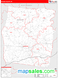 Dickson County, TN Zip Code Wall Map