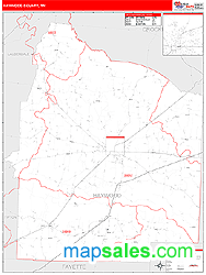 Haywood County, TN Zip Code Wall Map