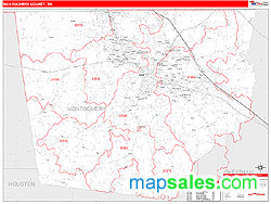 Montgomery County, TN Wall Map