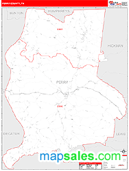 Perry County, TN Zip Code Wall Map