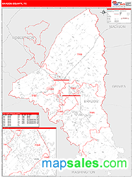 Brazos County, TX Zip Code Wall Map