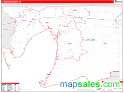 Chambers County, TX Zip Code Wall Map