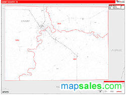 Dimmit County, TX Zip Code Wall Map