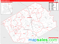 Navarro County, TX Zip Code Wall Map