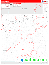 Nolan County, TX Zip Code Wall Map