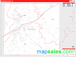 Rockwall County, TX Wall Map