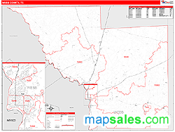 Webb County, TX Zip Code Wall Map